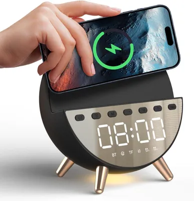 Produktbild von Vivitar 7in1 Digitalwecker 15W Wireless-Ladefunktion, Bluetooth-Lautsprecher