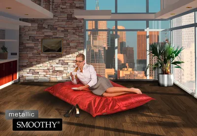 Produktbild von Smoothy ® Sitzsack - Metallic Edition - Rubin