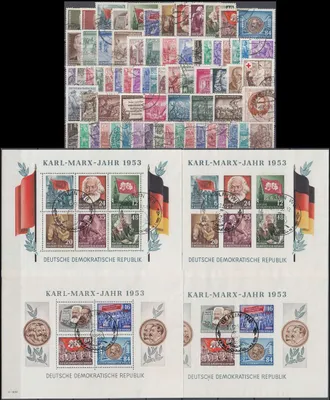Produktbild von DDR Jahrgang 1953 gestempelt  komplett