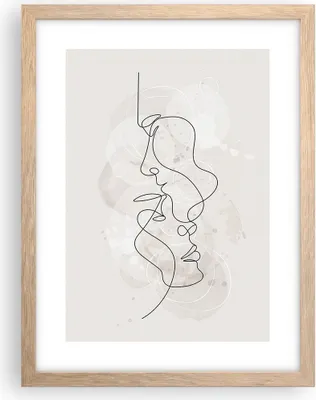 Produktbild von Gerahmtes Poster - Rahmen in heller Eiche - Einzeilig Mann Frau - 30x40 cm - Wand Bild - Wanddeko - Wandbilder - Kunstposter - Wandposter - Bilderrahmen - Bilder - Kunstdruck - P2NPA30x40-4629