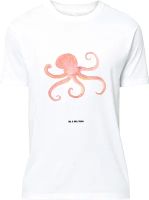 Produktbild von Mr. & Mrs. Panda Größe XL T-Shirt Tintenfisch - Weiß - Geschenk, Shirt, Lustige Sprüche, Krake, mit Spruch, Tshirt, Meerestier, Ozean, Wasser, Meer