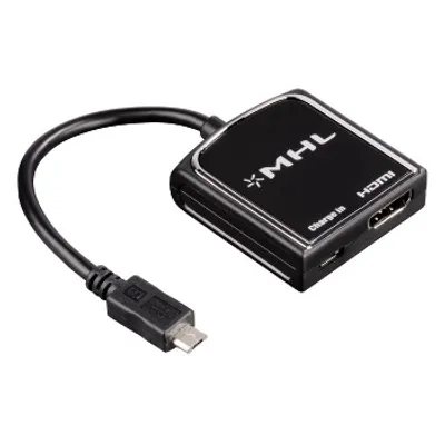 Zdjęcie produktu dla Hama MHL Adapter, Czarny, 230 mm, 140 mm, 35 mm, 118 g
