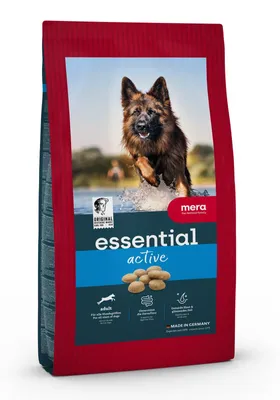 Productafbeelding van MERA Essential Active 2kg | Droogvoer voor actieve honden | Gezond droogvoer voor honden met gevogelte | Droog hondenvoer met omega-3 & 6 voor huid en vacht