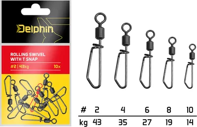 Obrázok produktu pre Rolling swivel s T snap / 10ks 6/27kg