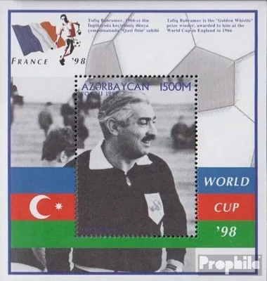 Produktbild von Briefmarken Aserbaidschan 1997 Mi Block33 (kompl.Ausg.) postfrisch Fußball