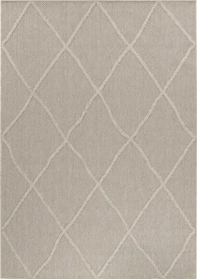 Produktbild von Villa Möbel Pativa Terrasse, Garten, Balkon-Teppich, Outdoorteppich, Boho-Design, Farbe:Beige, Grösse:120x170 cm