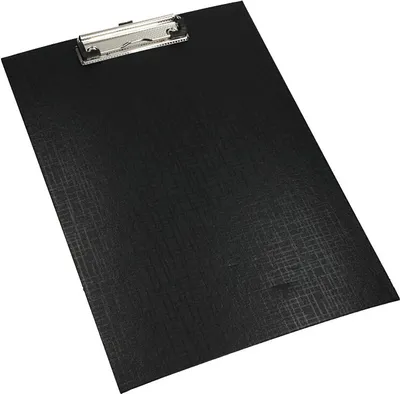 Produktbild von D.RECT A4-Unterlage für Dokumente mit Klemme, Dokumentenunterlage, A4-Format, Klemmbrett, Bürodokumente, Schreibunterlage, Schwarz