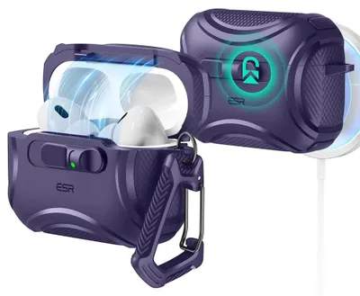 Obrázok produktu pre ESR - Cyber FlickLock HaloLock ochranný obal na Apple AirPods Pro 3 - fialový