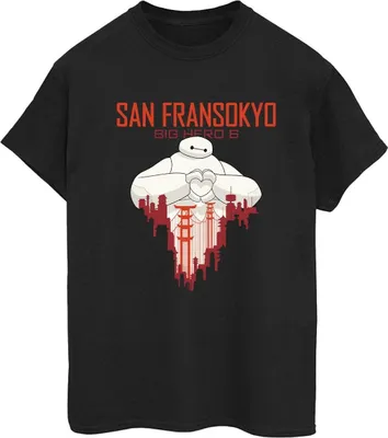 Produktbild von Disney - "Big Hero 6 San Fransokyo" T-Shirt für Damen BI15604 (L) (Schwarz)