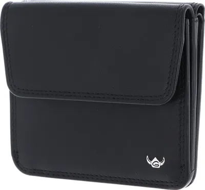 Image de Golden Head Cuir porte-monnaie Polo RFID Protect Zipped Billfold Coin Wallet With Front Snap Closure Black noir