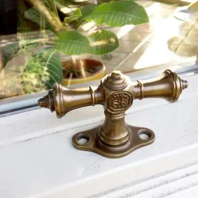 Produktbild von Fenstergriff Gründerzeit Oliven - Fenster Griffe Antik Fensteroliven Historisch