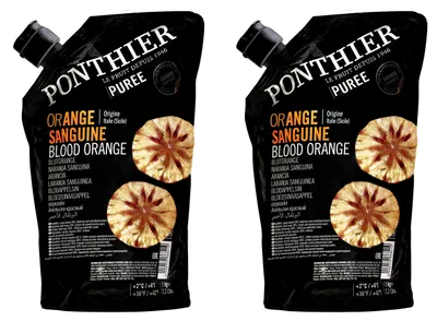Produktbild von Ponthier BLUT-ORANGEN SANGUINE PÜREE Frucht-Püree 2x 1KG