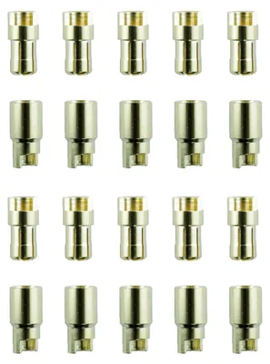 Produktbild von 10 Paar 6 mm Goldkontaktstecker Verbinder (Stecker/Buchse) Bananenstecker