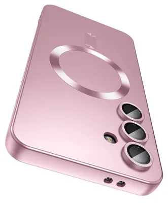Produktbild von Magnetische Hülle für Samsung Galaxy A05s Matt Silikon Handyhülle mit Kameraobjektivschutz, Kompatibel mit MagSafe Pink