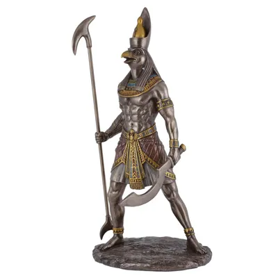 Produktbild von Bronze colorierte Figur Horus ägyptischer Gott des Himmels