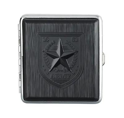 Produktbild von ZIGARETTENETUI "ARMY" für 20 Zigaretten aus Metall Zigarettenbox Zigarettendose Etui Case Box Dose Hardcase 93 (Schwarz-Army)