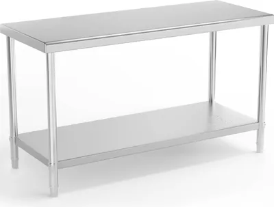 Obrázek produktu pro Expondo Royal Catering Pracovní stůl z nerezové oceli – ECO – 150 x 60 cm – 250 kg –