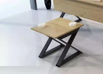 Immagine prodotto di Tavolino quadrato marrone di design Tavolino portaoggetti Tavolino da salotto Mobili