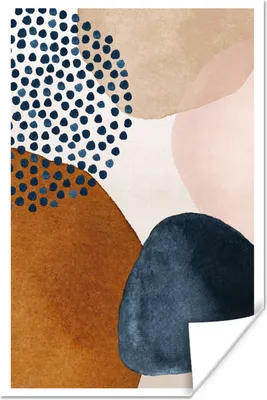Produktbild von MuchoWow® Poster Aquarell - Abstrakt - Punkte 40x60 cm - Plakate für die Wand - Poster Babyzimmer