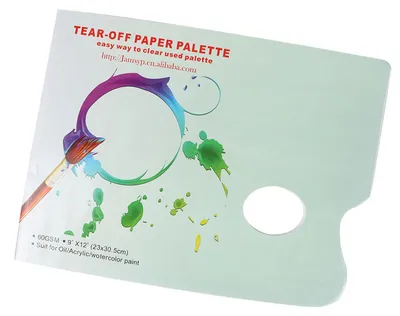 Image de Palette en papier découpable format A4, comprenant 30 feuilles, idéale pour la peinture à l'aquarelle, à l'huile et à la gouache, pour les artistes