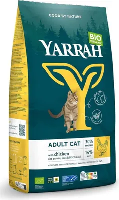 (DLA KOTA DOROSŁEGO) KARMA Z KURCZAKIEM BIO 800 g - YARRAH