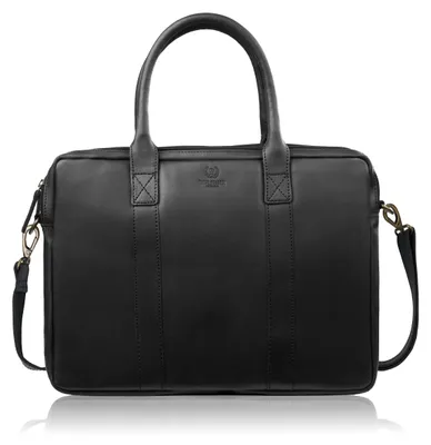 Produktbild von Herren Leder Umhängetasche für A4 Dokumente für Laptop schwarz elegant Paolo Peruzzi IM-05-BL