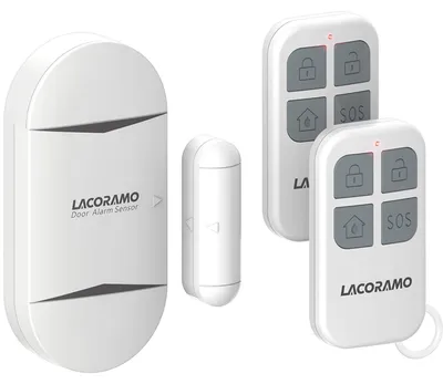Zdjęcie produktu dla Bezprzewodowy alarm do drzwi - Biały - Głośność alarmu: 130 dB - Czujnik kontakowy