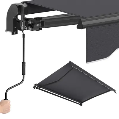 Produktbild von SONGMICS Gelenkarmmarkise, Handkurbel, UPF 50+, Aluminiumlegierung, 250 x 200 cm, grau