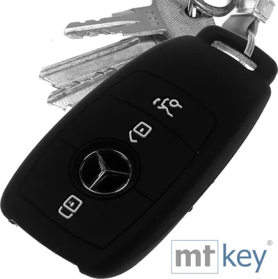 Produktbild von Auto Schlüssel Silikon Schutz Hülle Schwarz kompatibel mit Mercedes Benz E-Klasse W213 3 Tasten KEYLESS SMARTKEY
