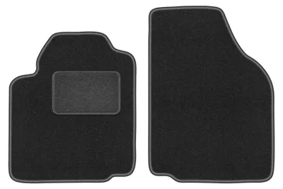 Produktbild von Velours-Fußmatten Vorne für Ford Fiesta MK3 1989-1996 (Schrägheck) – 2-tlg, Graphit, passgenau – Wielganizator LUX