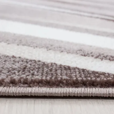 Produktbild von Kurzflor Teppich Paolo Läufer, Farbe: Braun, Größe:80x300 cm