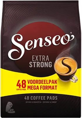 Produktbild von Senseo Kaffeepads Extra Strong / Extra Kräftig, Intensiver und Vollmundiger Geschmack, Kaffee für Kaffepadmaschinen, 480 Pads