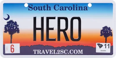 Produktbild von USA Kennzeichen Blech, HERO , South Carolina , (11)