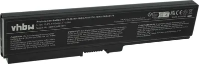 Produktbild von vhbw Akku Ersatz für Toshiba PA3816U-1BAS, PA3816U-1BRS, PA3728U-1BRS, PA3780U-1BRS, PA3638U-1BAP für Notebook (4400 mAh, 10,8 V, Li-Ion)