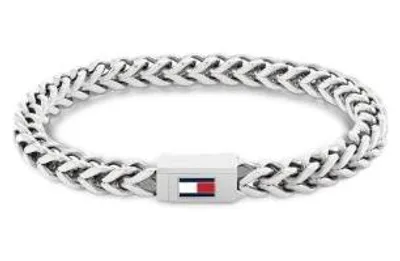 Zdjęcie produktu dla Męska bransoletka ze stali szlachetnej z plecionym łańcuszkiem - Tommy Hilfiger Model: 2790647