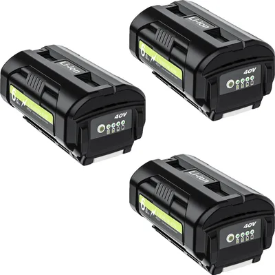 Image de Batteries de rechange pour Ryobi OP4050, capacité 6000mAh, 40V Li-Ion, 3 pièces 6000mAh