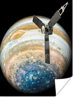 Produktbild von MuchoWow® Poster Planet - Universum - Satellit 60x80 cm - Schlafzimmer Dekoration