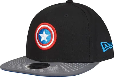 Produktbild von New Era Captain America 9fifty 950 Black Reflectiv Youth Snapback Cap Kids Kinder Children limited edition