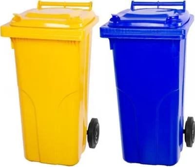 Produktbild von SuperSparSet 2x PROREGAL 2-Rad-Mülltonne MGB | HDPE-Kunststoff | 120 Liter | Gelb & Blau