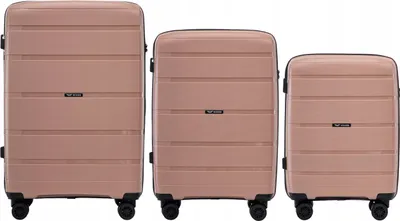 Image de Ensemble de valises à coque rigide WINGS, 3 pièces - Or rose