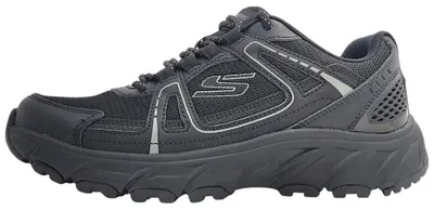 Image de Skechers Hillcrest 2.0 : Chaussures de sport pour hommes, chaussures de randonnée, modèle sportif à lacets, couleur noire, style décontracté