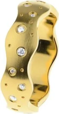 Produktbild von Ernstes Design Damenring Evia aus Edelstahl goldfarben mit Zirkonia
