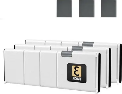 Immagine prodotto di Cassetto in plastica con scomparto scorrevole, bianco, in 3 pezzi, rimovibile