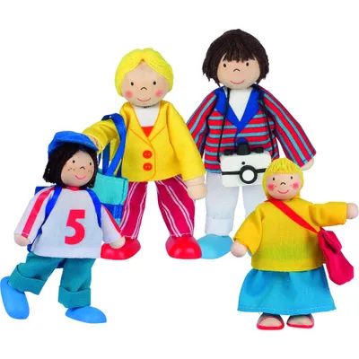 Obrázok produktu pre Goki Flexible puppets Holiday Family, Modelka, Mužská a ženská (sada), 3 rok / roky, 90 mm, 130 g, Viacfarebný