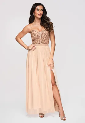 Produktbild von LARICA Abendkleid Gorsetowy Glamour LA-OM-DLR339 gold M