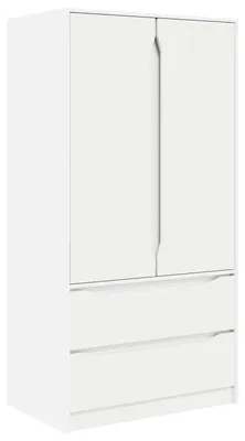 Produktbild von vidaXL Kleiderschrank mit Tür Weiß 79,5 x 49 x 156 cm Holzwerkstoff