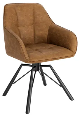 Image de Chaise - Chaise de salle à manger - Chaise de salle à manger pivotante - Ergonomique - Chaise de salle à manger avec accoudoirs - Confortable