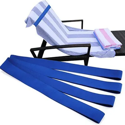 Handtuchbänder für Strandtücher, 4 Stück, dehnbar, Gummihalter