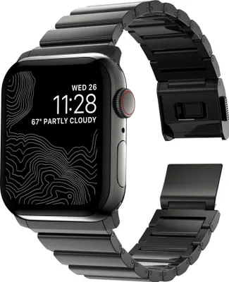 Image de Nomad Steel Bracelet 45/46/49 mm – Construction en acier inoxydable 316L – Fermoir magnétique sécurisé – Résistant aux rayures DLC - Gris