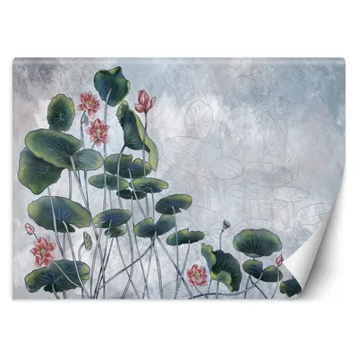 Produktbild von Rote Wasserlilie 3D FOTOTAPETE XXL 400X280 cm VLIES Tapete Wandtapete Wandbilder Wanddekoration Design Wohnzimmer Schlafzimmer Flur Büro Küche TAP-8-TYK-TF-17998-400x280